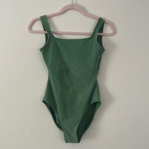 Danskin Cotton Dance Leotard / square neck tank